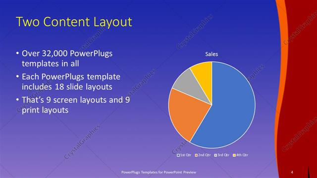 Two Content presentation slide layout