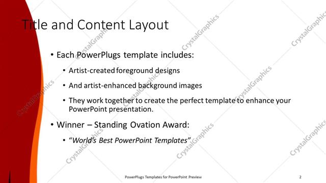 Title and Content presentation slide layout