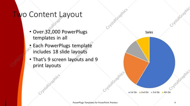 Two Content presentation slide layout