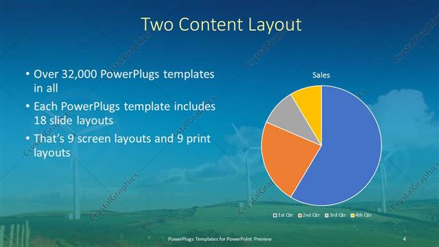 Two Content presentation slide layout