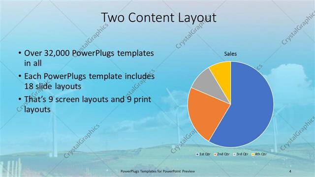 Two Content presentation slide layout