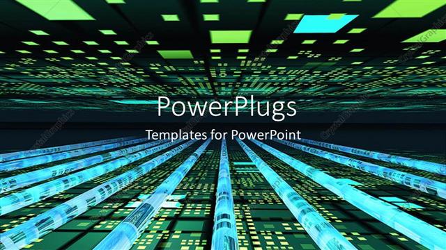  Presentation with windows - A number of windows in the buildings with bluish background