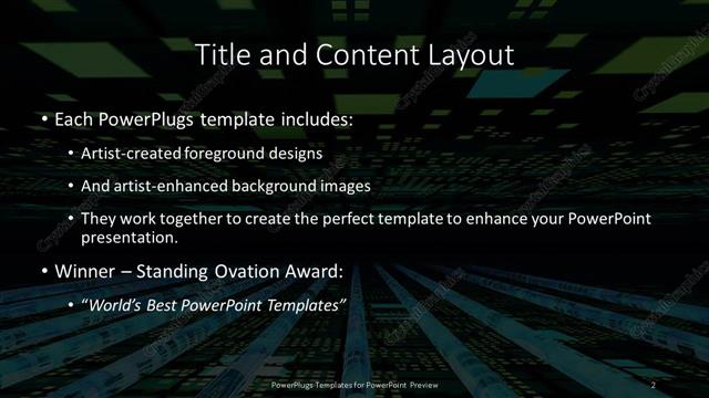 Title and Content presentation slide layout