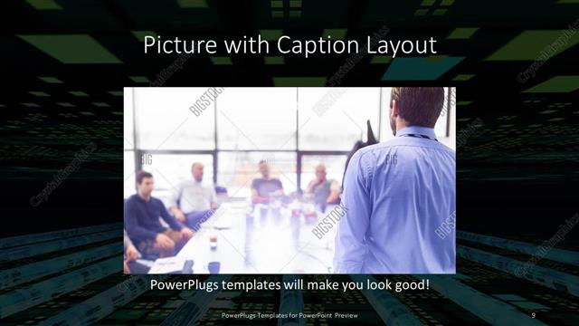 Picture with Caption presentation slide layout