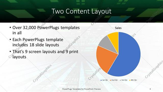 Two Content presentation slide layout