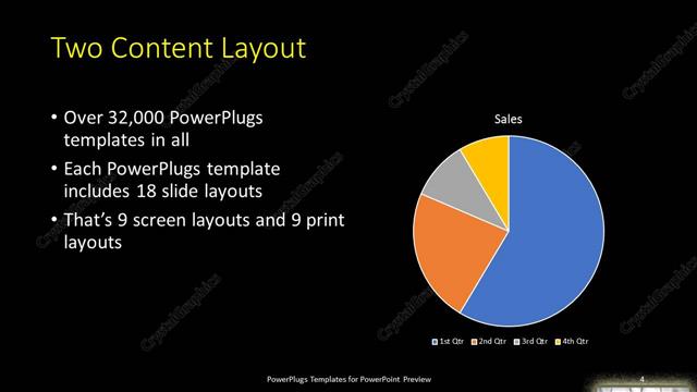 Two Content presentation slide layout