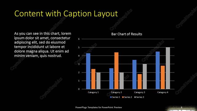 Content with Caption presentation slide layout