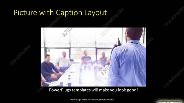 Picture with Caption presentation slide layout