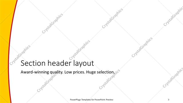 Section Header presentation slide layout
