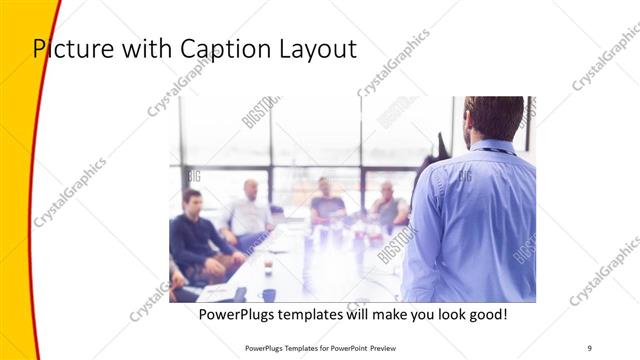 Picture with Caption presentation slide layout
