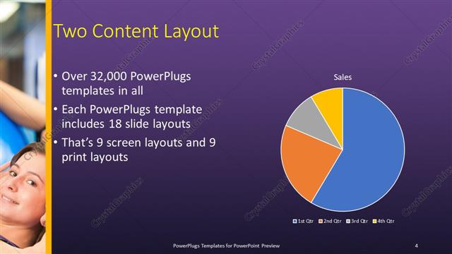 Two Content presentation slide layout