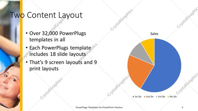 Two Content presentation slide layout