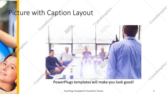 Picture with Caption presentation slide layout