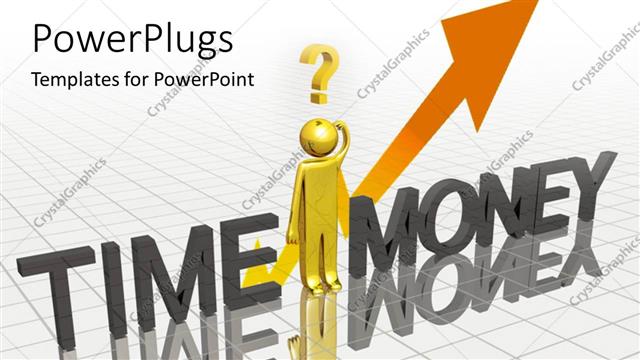  Presentation with time - A number of word with white background