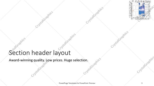 Section Header presentation slide layout