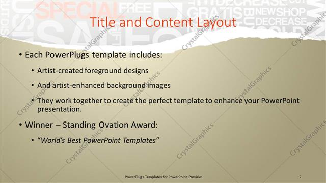 Title and Content presentation slide layout