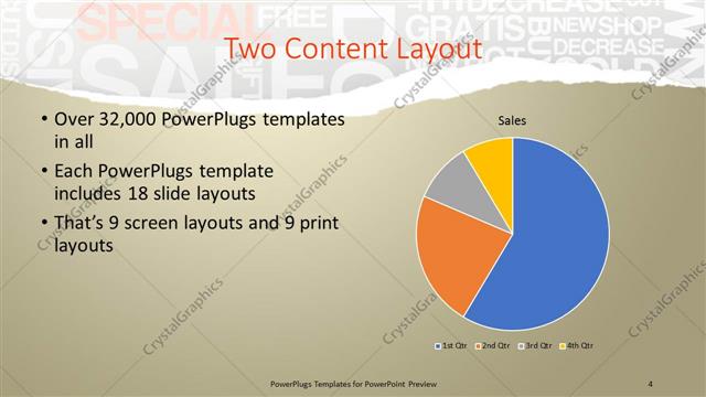 Two Content presentation slide layout