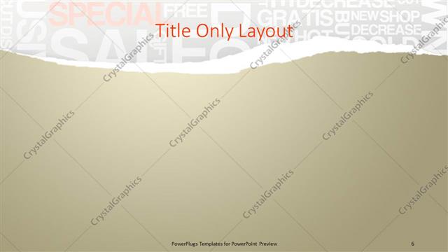 Title Only presentation slide layout