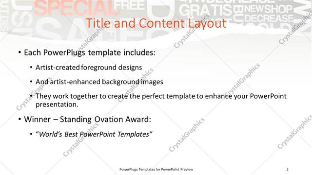 Title and Content presentation slide layout