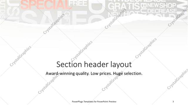 Section Header presentation slide layout