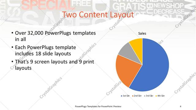 Two Content presentation slide layout