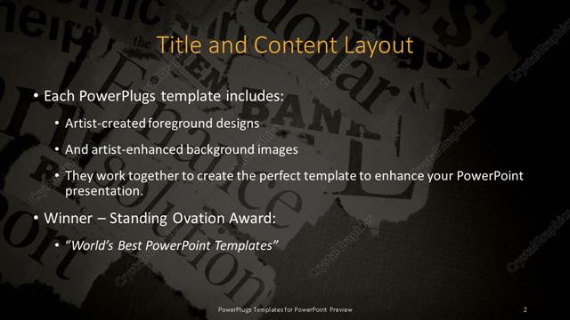 Title and Content presentation slide layout