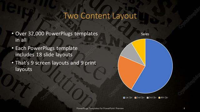 Two Content presentation slide layout