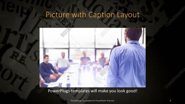 Picture with Caption presentation slide layout