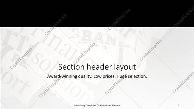 Section Header presentation slide layout