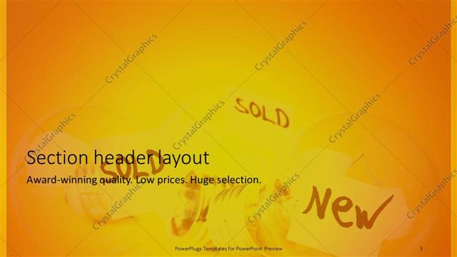 Section Header presentation slide layout