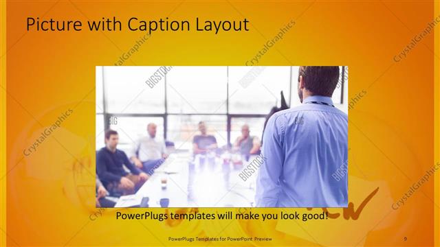 Picture with Caption presentation slide layout