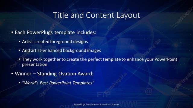 Title and Content presentation slide layout