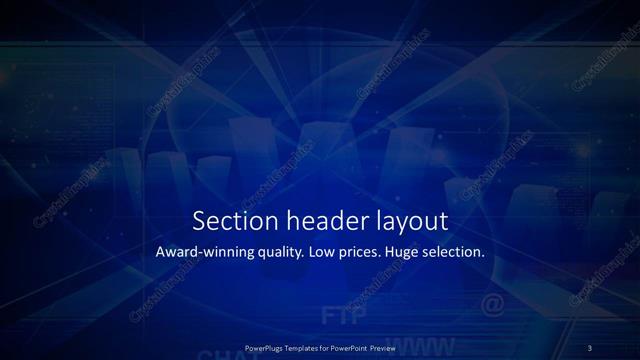 Section Header presentation slide layout