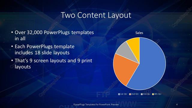 Two Content presentation slide layout