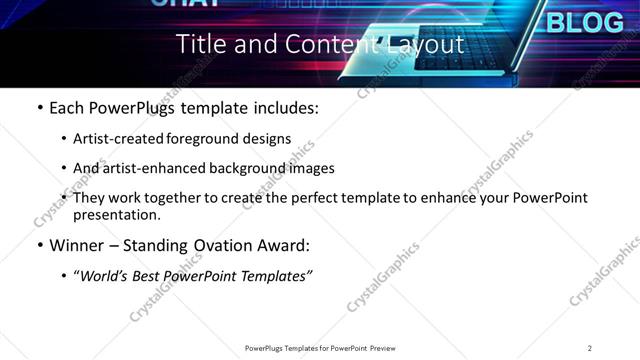 Title and Content presentation slide layout