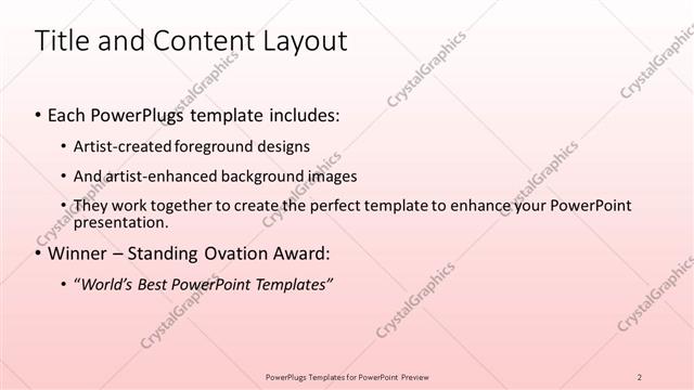 Title and Content presentation slide layout