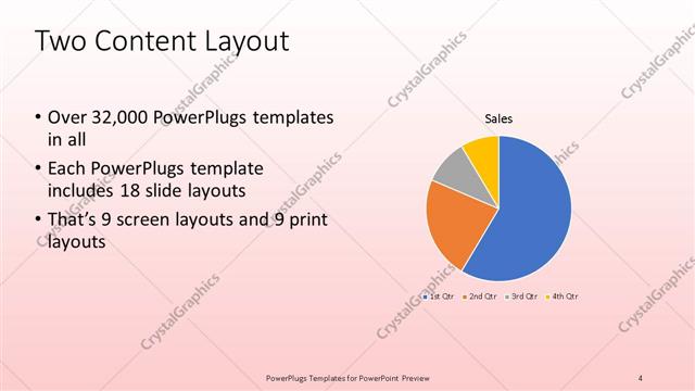 Two Content presentation slide layout