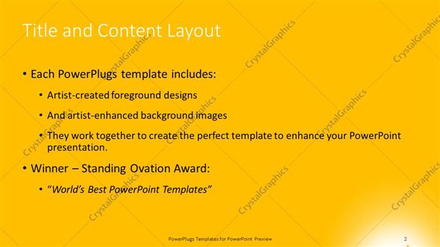 Title and Content presentation slide layout