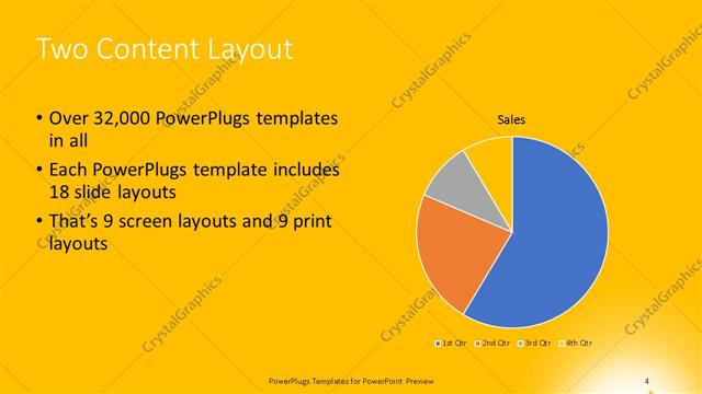Two Content presentation slide layout