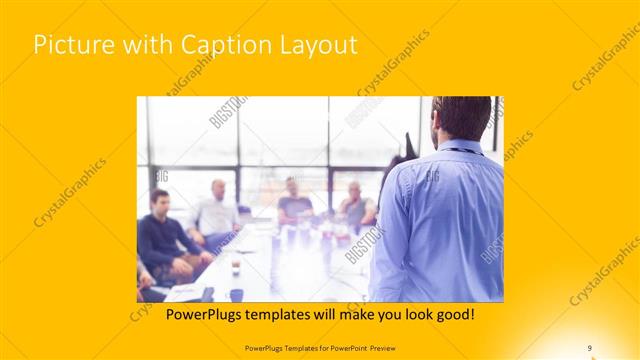 Picture with Caption presentation slide layout