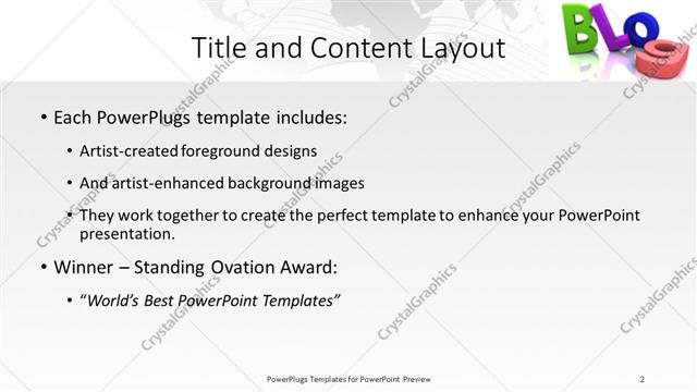 Title and Content presentation slide layout