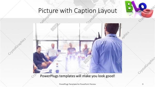 Picture with Caption presentation slide layout