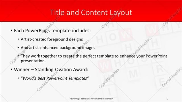 Title and Content presentation slide layout