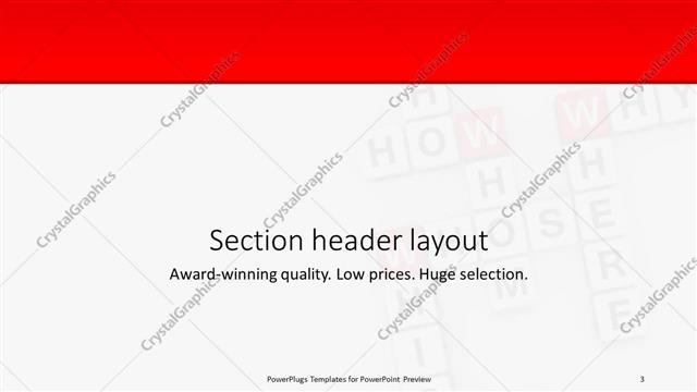 Section Header presentation slide layout