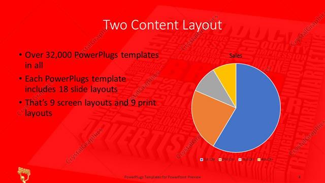Two Content presentation slide layout
