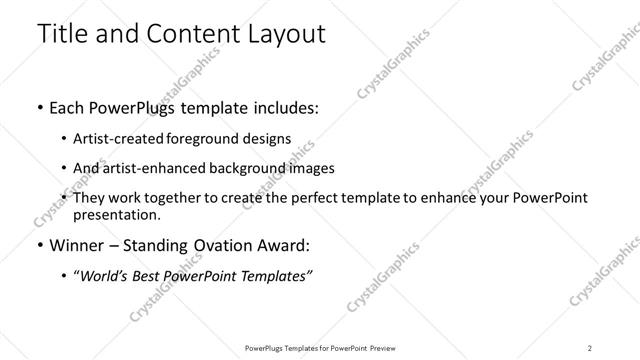 Title and Content presentation slide layout