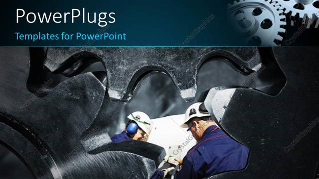  Presentation with gears - A number of workers with a number of gears