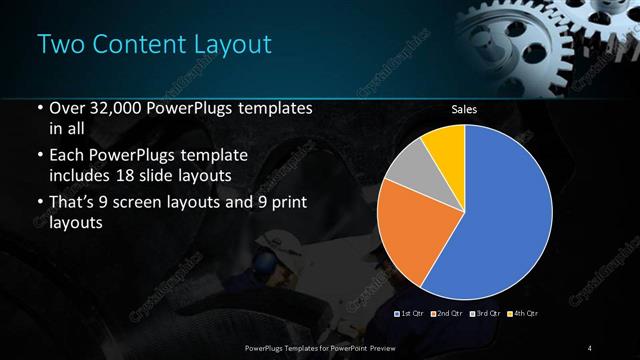 Two Content presentation slide layout
