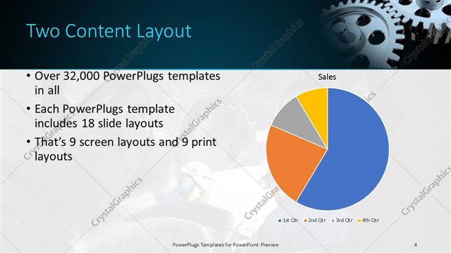 Two Content presentation slide layout
