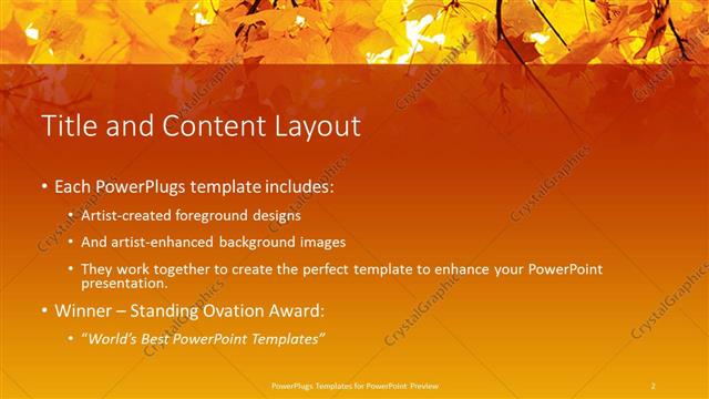 Title and Content presentation slide layout